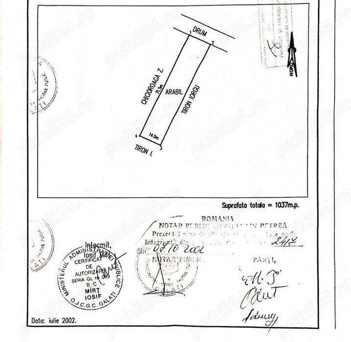 Vand teren Sendreni, Galati