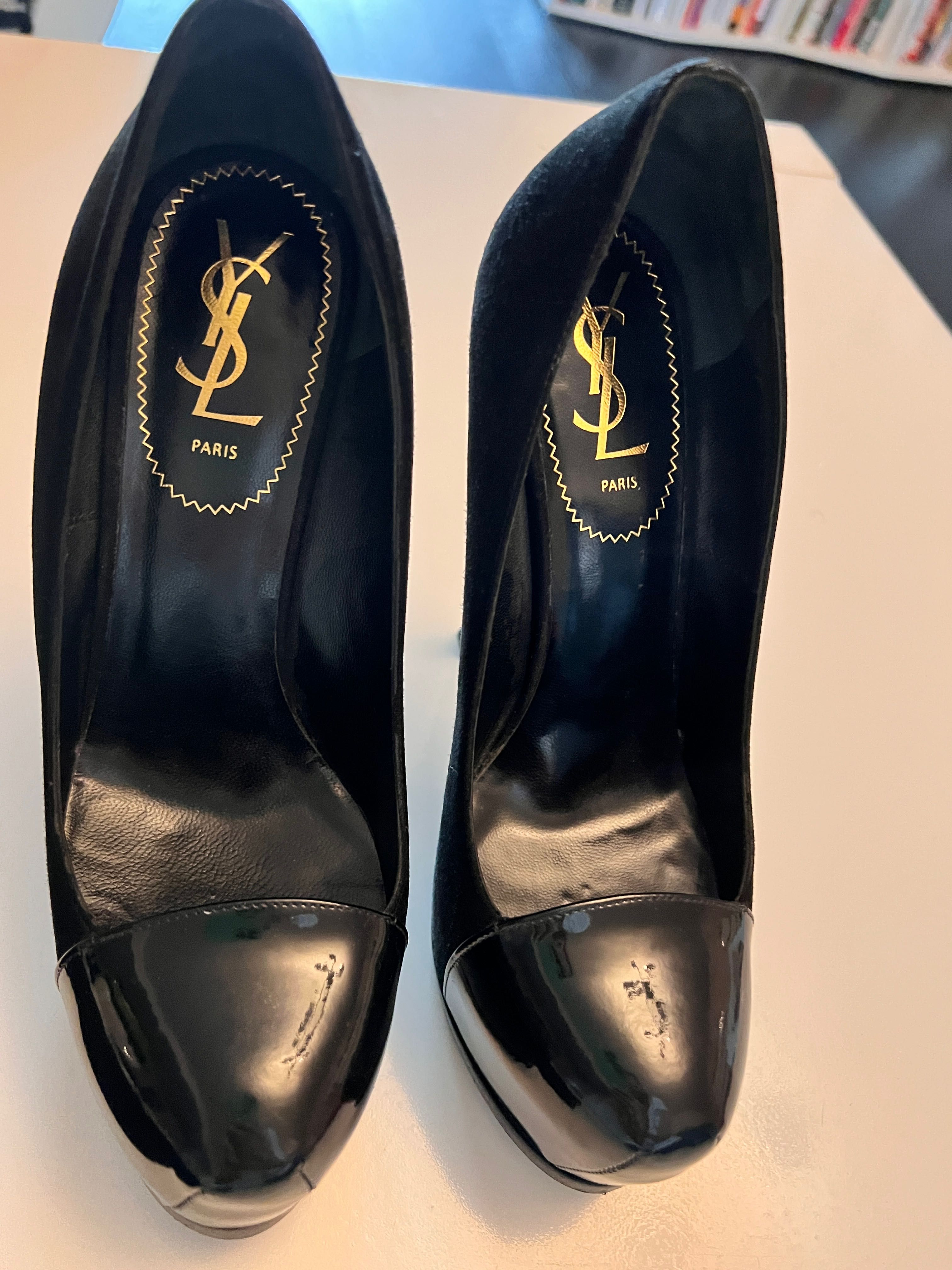 Platforme Yves Saint Laurent ,negre, mar 38.5, stare excelenta