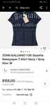 John Galliano newspapper t-shirt masura L
