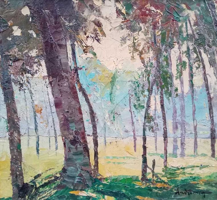 Tablou vechi - Luminis - semnat Andreescu