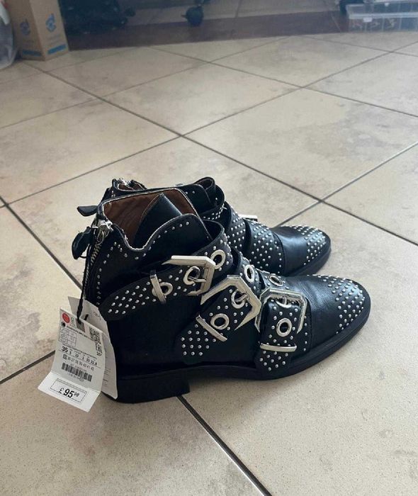 Botine piele zara, marime 35, noi