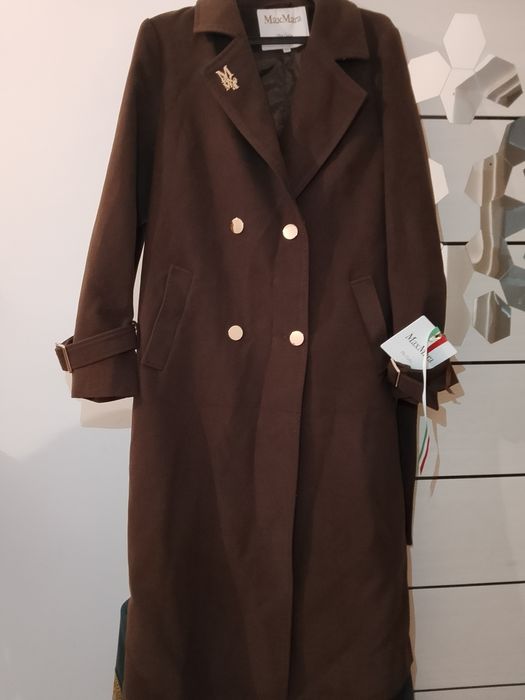 Зимний осенний сезон корич польто женский