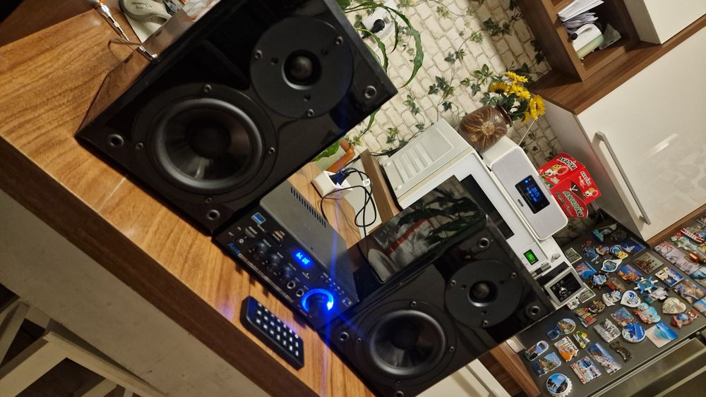 Amplificator bluethoot cu telecomanda, cu boxe Yamaha