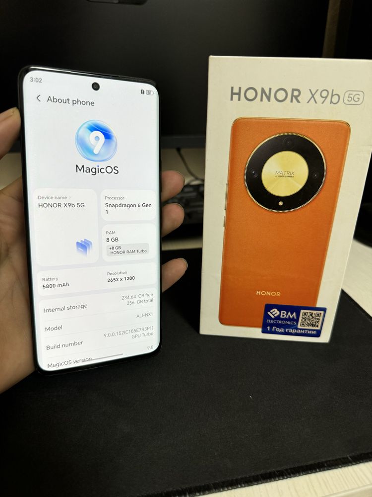 Honor x9b 5g 8/256gb