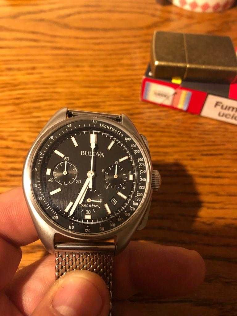 Vand ceas Bulova Lunar Pilot (96B251) Cronograf, 45mm, 5ATM