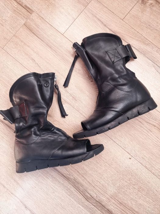 Ghete decupate de vară din piele naturală, mărimea 37