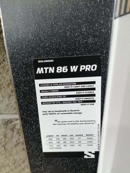 Schiuri ski tura Salomon Mtn 86 Pro+legaturi Alpinist 8 Demo+piei Nou!