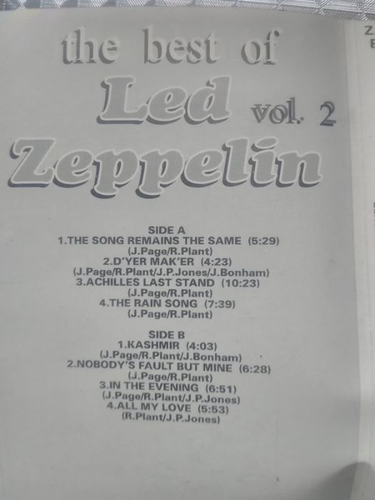 Led Zeppelin -The best of Led Zeppelin vol.2 caseta