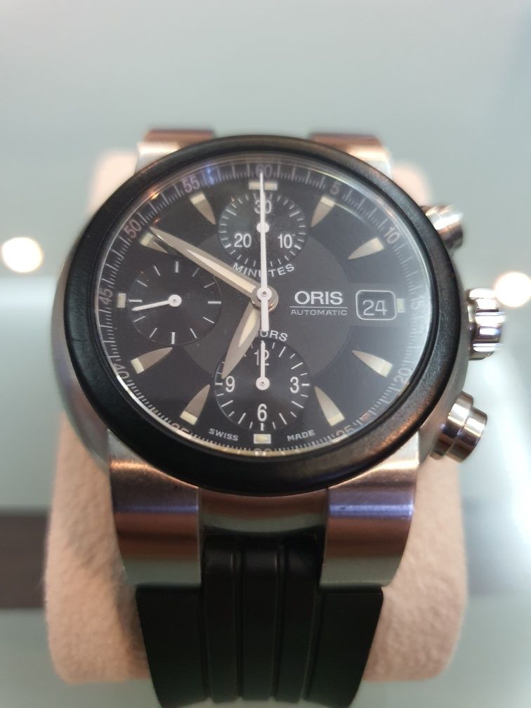 Oris TT1 Automatic chronograph cu curea originală nouă de rezervă