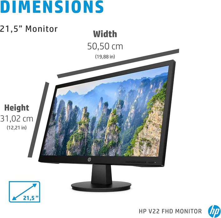 Промо: Нов монитор HP V22e 21.5"FHD/HDMI