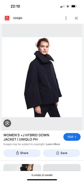 uniqlo jil sander пуховик