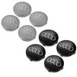 Capace Roti Sigle Embleme Jante AUDI 60mm / 68mm Negru / Gri