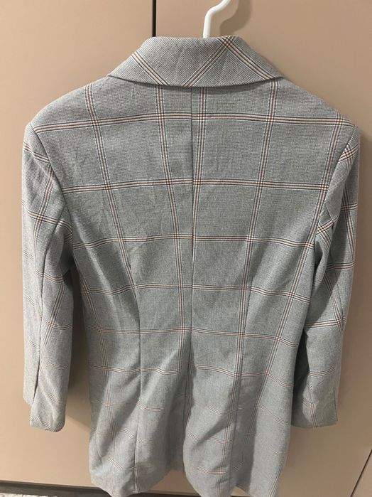 Sacou damă gri în carouri