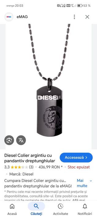 Vand lant cu pandativa diesel original