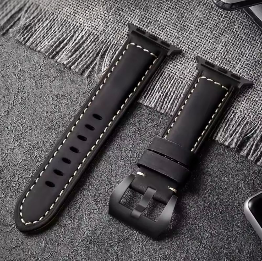 НОВО! Каишки от ЕСТЕСТВЕНА кожа за Apple Watch/Samsung/Garmin/Huawei