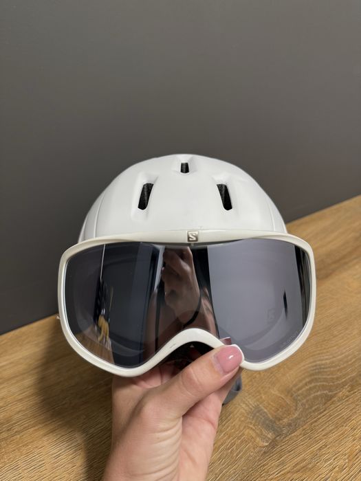 Cască schi Salomon + ochelari Salomon