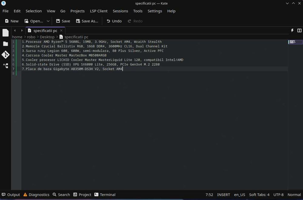 Vand PC dotat cu procesor AMD Ryzen 5 5600g