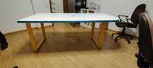 Doua birouri la comanda 180x90cm  - pal dublat si picioare metalice