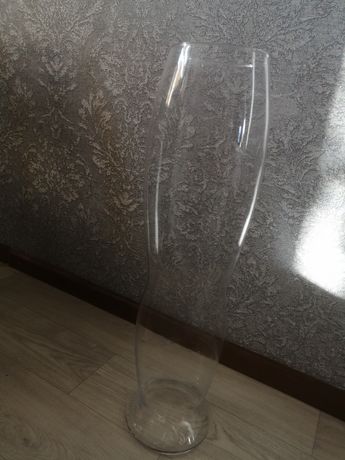 Ваза напольная стеклянная Италия 70 см