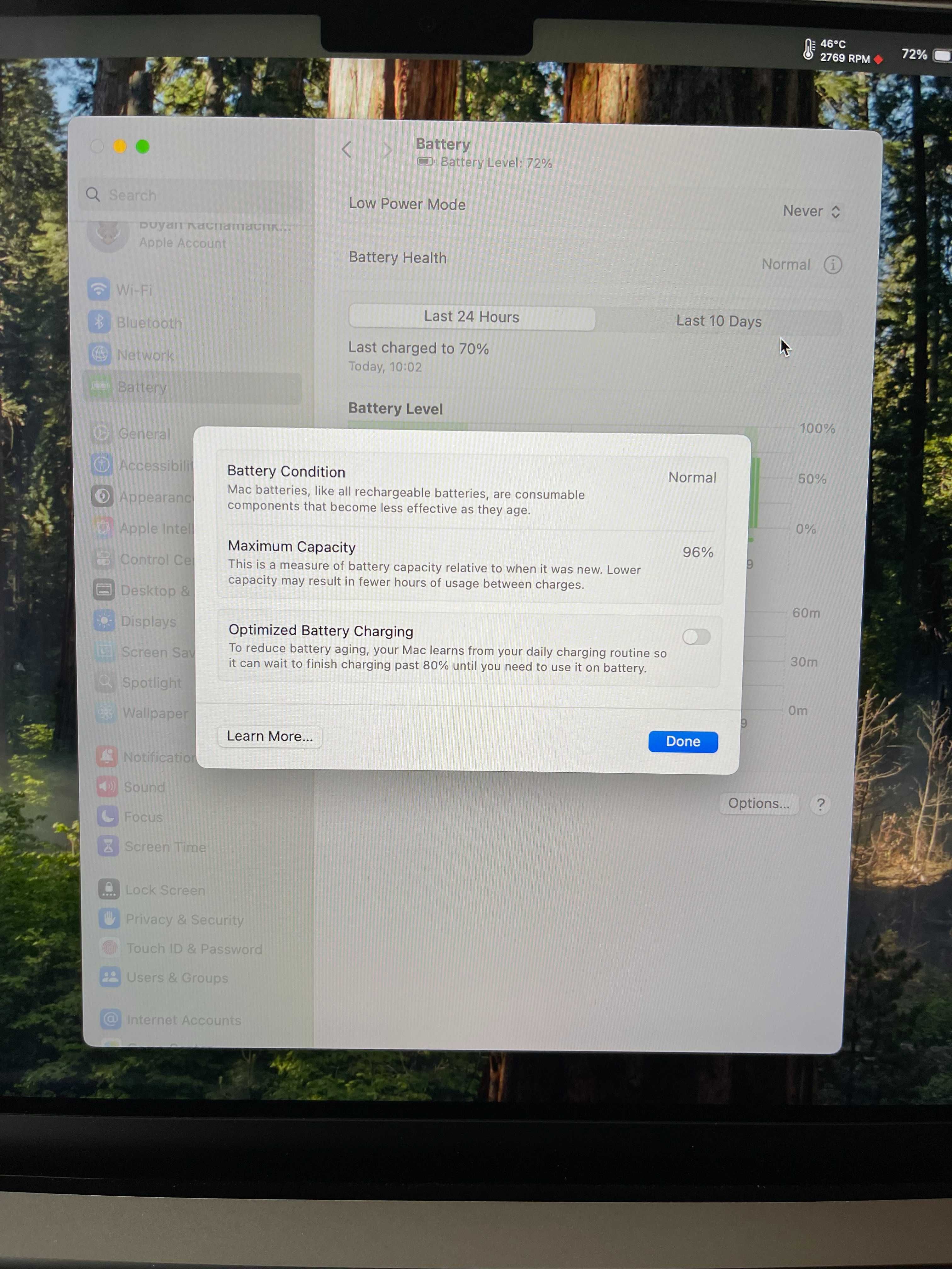 Macbook pro m2 pro 14 - 96% батерия