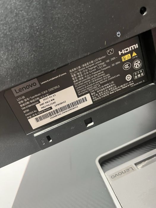 Monitor Lenovo 75 hz