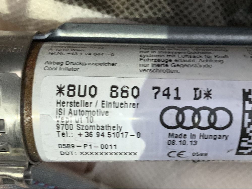 Kit airbag Audi Q3 8U 2011-2018 : Plansa bord / Centuri / Airbag