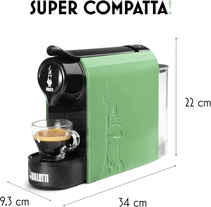 Bialetti Gioia, еспресо машина за алуминиеви капсули, зелена мента