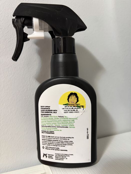 Lush bidy spray dirty