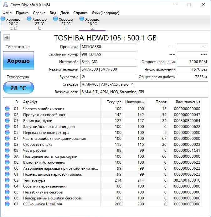 Жесткий диск Toshiba P300 / SeaGate - 500 Гб