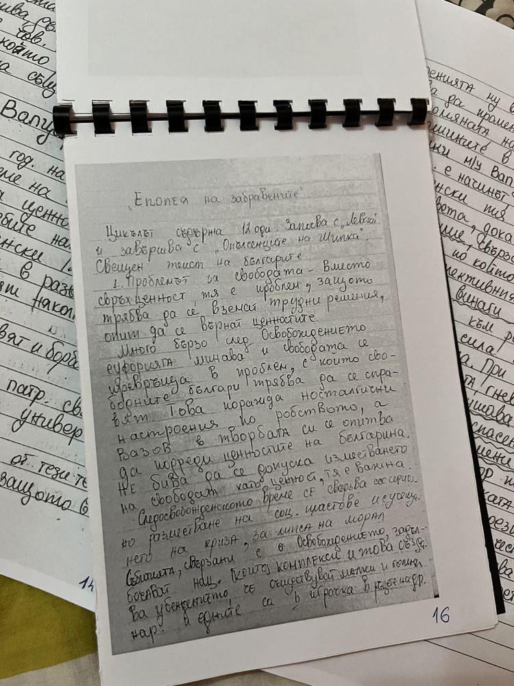 Помагала за матурата по Български език и Литература