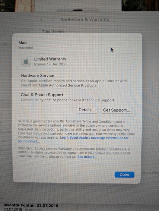 MacMini M4 16Gb SSD 256Gb in garantie