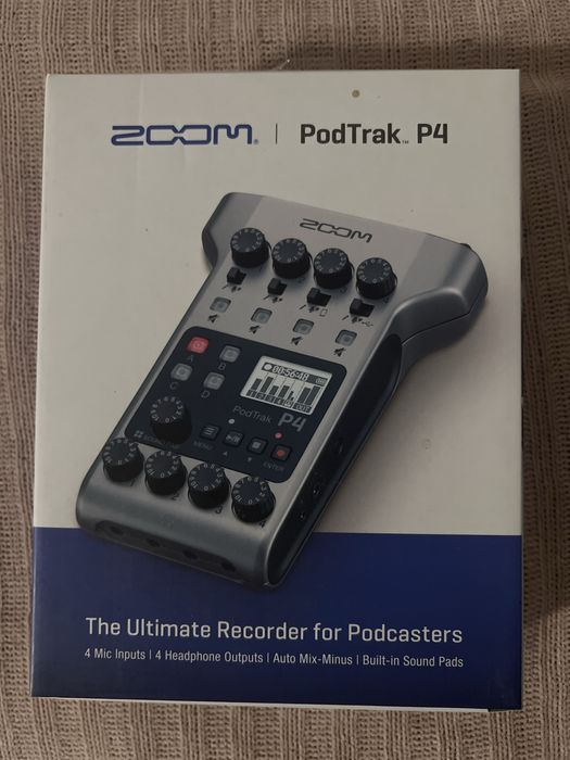 ZOOM Podtrak P4 Recorder Audio Podcast 4 Canale XLR