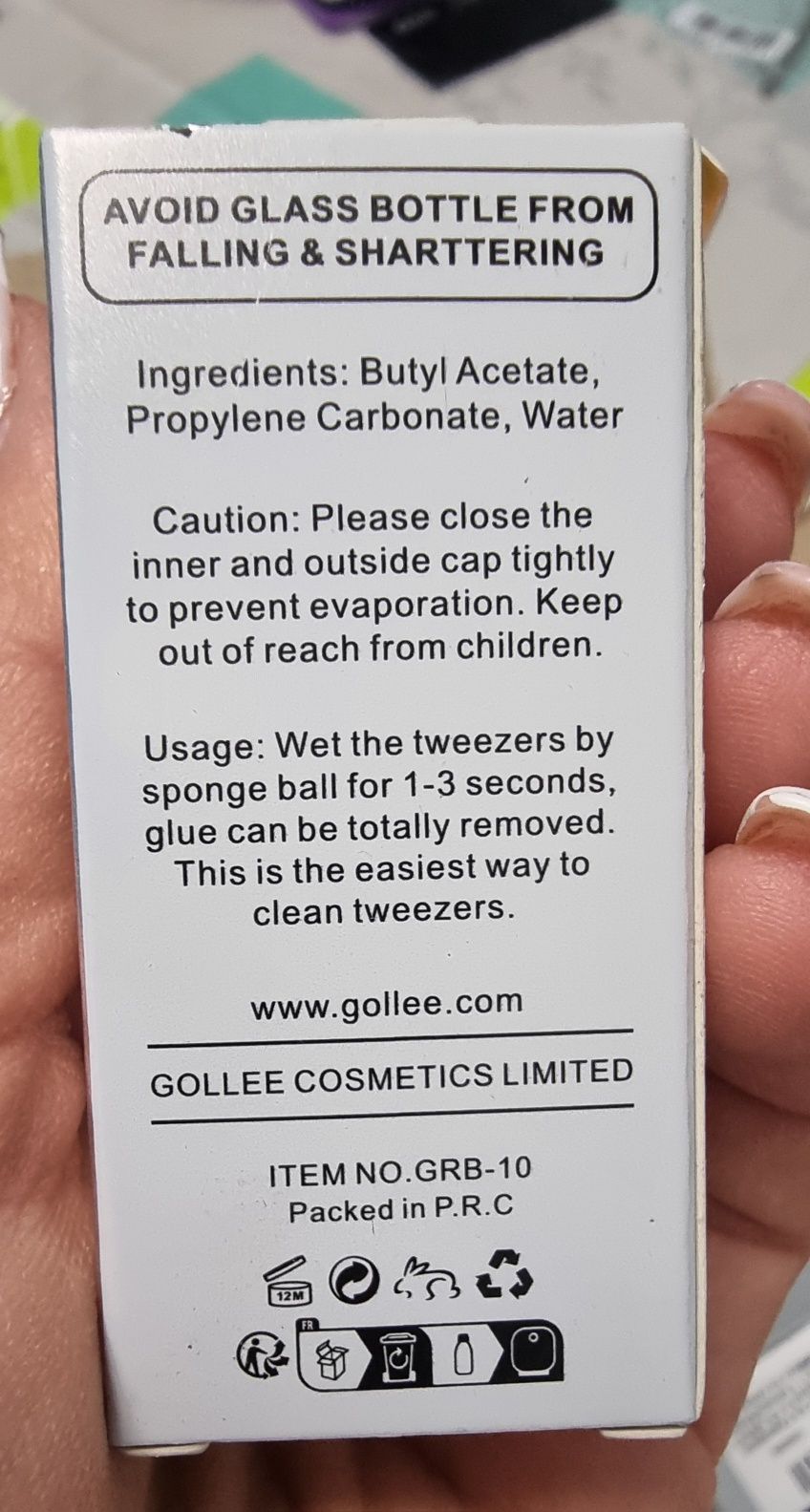 Течност за почистване на пинсети Gollee