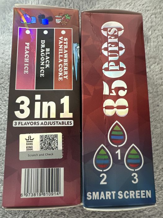 Vape 85 mii puff 3 arome in 1