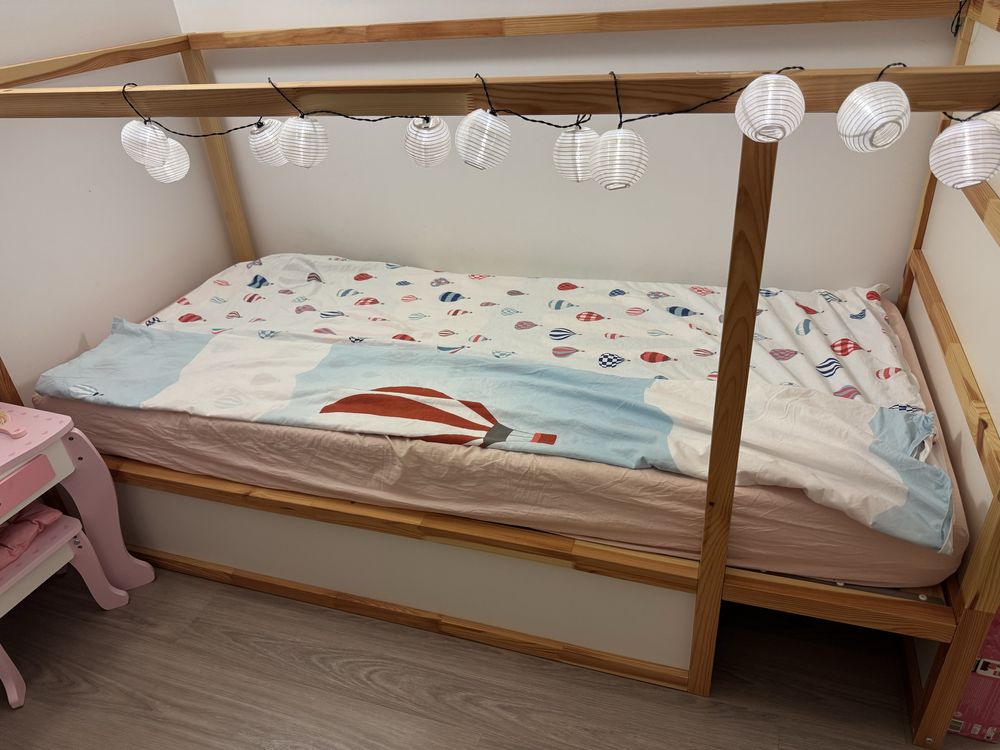 Pat reversibil de copil Ikea + saltea
