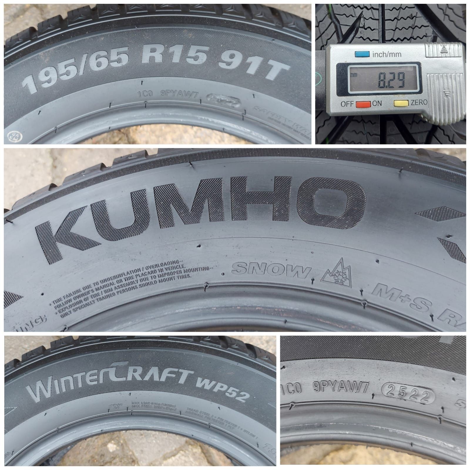 O bucată 195/65 R15 M+S iarnă - una Continental Kumho