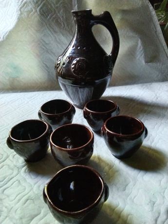 Набор кувшин и чашки керамика