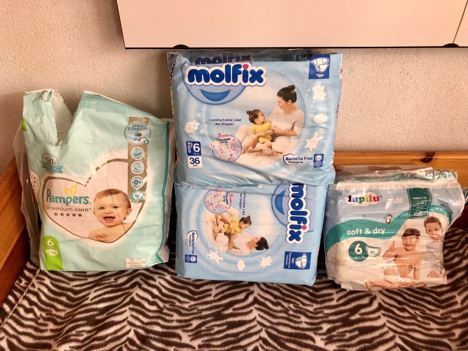 Pampers,Molfix,Lupilu-размер 6