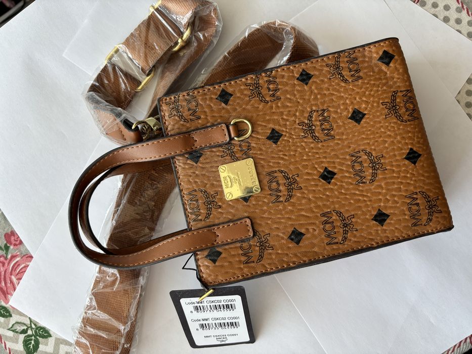 Geanta MCM Aren Tote In Visetos X-Mini