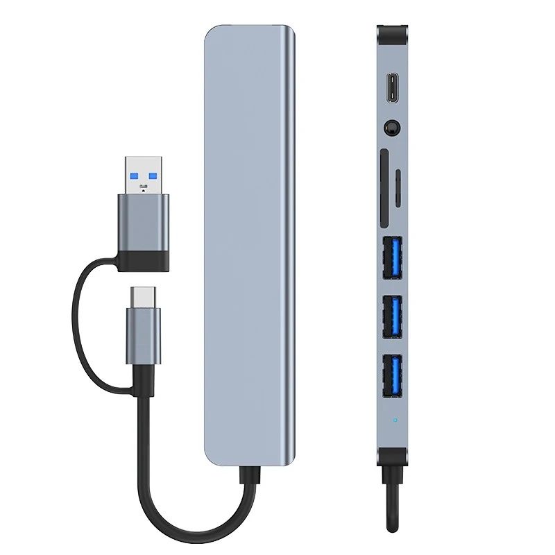USB HUB, adapter, переходник 8 в 1