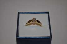 INEL AUR 14K + 1 Diamant = 0.15ct - Solitaire - 3g - Logodna - Vintage