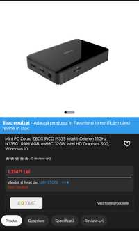 Vând Mini PC Zotac ZBOX PICO PI335 Intel®