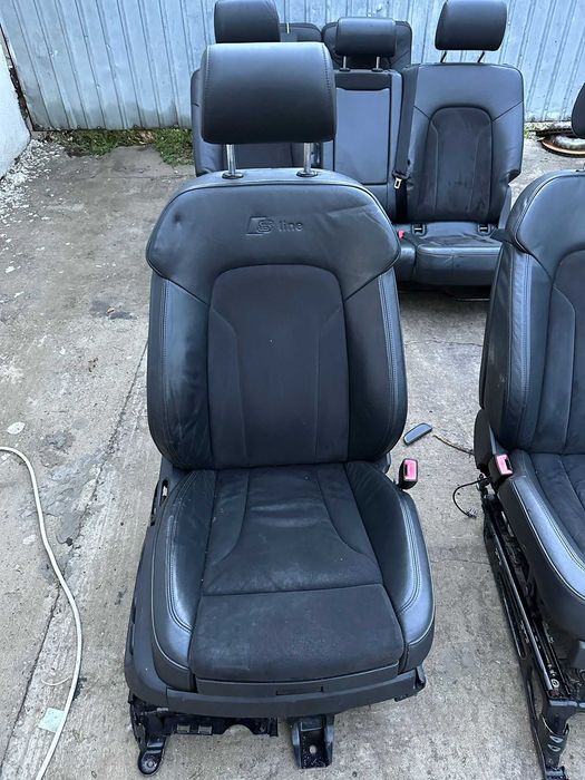 Interior S-Line Recaro Audi Q7 2006–2015–full electric   memorii–piele