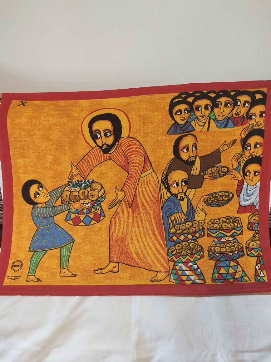 Paretar „Pânză pentru foame de post"  Alemayehu Bizuneh 87x66 cm