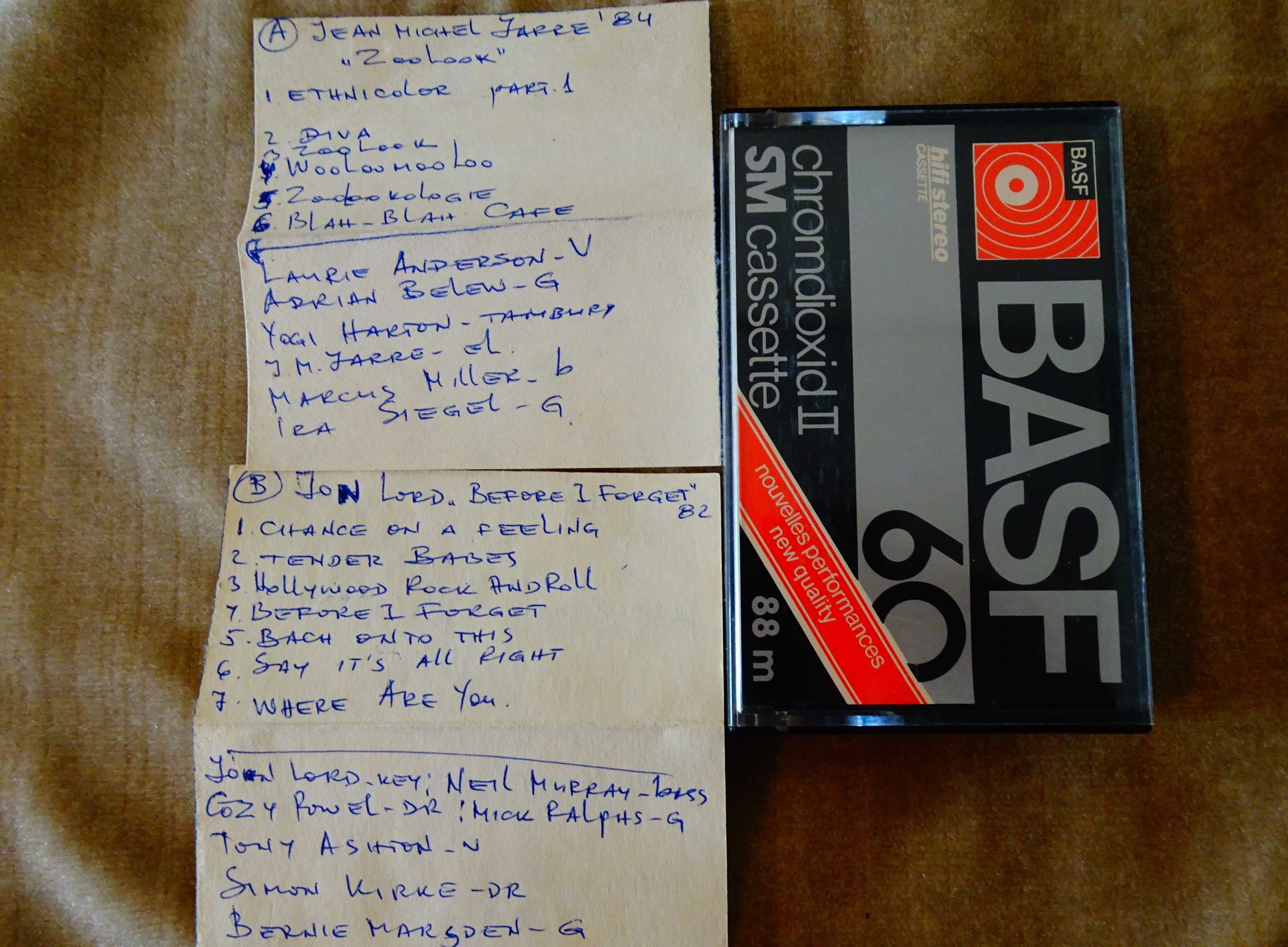 Аудиокасети BASF с Jean Michel Jarre и Jon Lord.