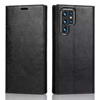 Husa Flip Case Samsung S24/S23/S22/S21 Plus Ultra Case Imitatie Piele