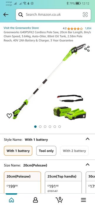 Greenworks 40v pole saw