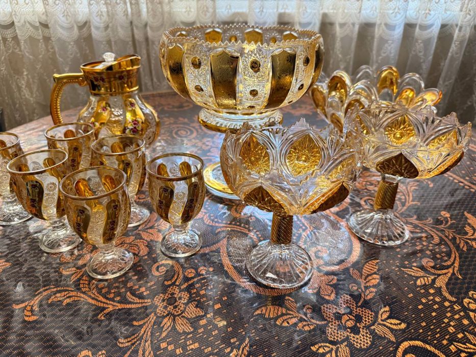 набор из богемского стекла