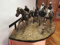 Statuie cu patru piese de colectie semnata E.DELABRIERRE