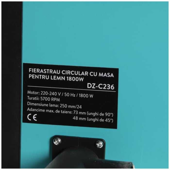 Fierastrau circular cu masa pentru lemn Detoolz DZ-C236